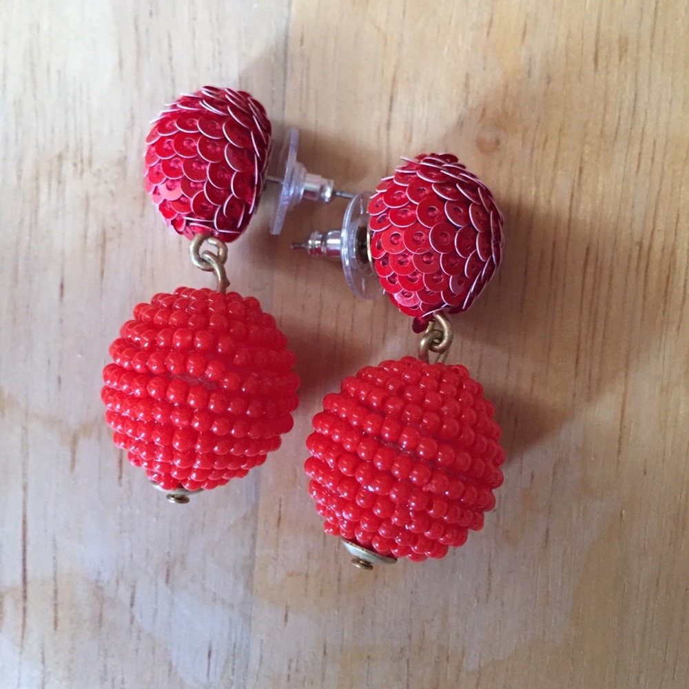 J. Crew beaded drop earrings